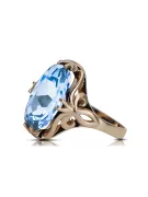 Ring Aquamarine Original Vintage 14K Rose Gold Vintage vrc082r